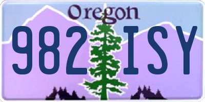 OR license plate 982ISY