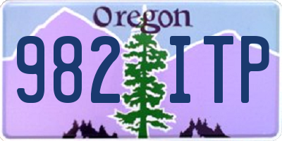 OR license plate 982ITP