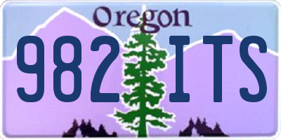 OR license plate 982ITS