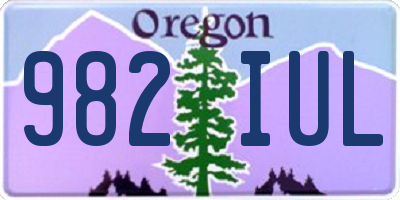 OR license plate 982IUL