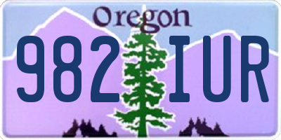 OR license plate 982IUR
