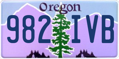OR license plate 982IVB