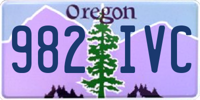OR license plate 982IVC