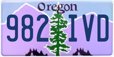 OR license plate 982IVD