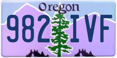OR license plate 982IVF