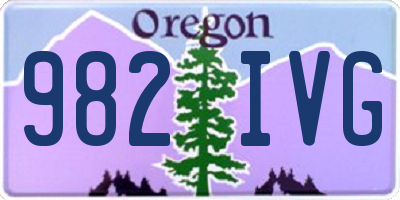 OR license plate 982IVG