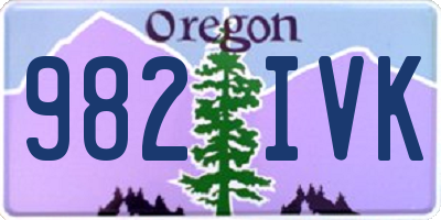 OR license plate 982IVK