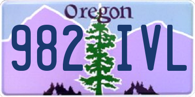 OR license plate 982IVL