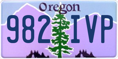 OR license plate 982IVP