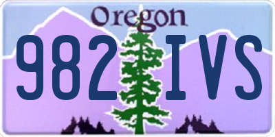OR license plate 982IVS
