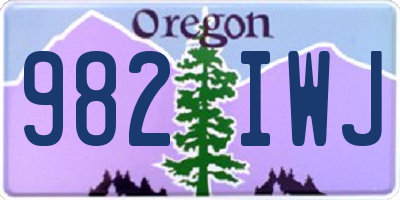 OR license plate 982IWJ