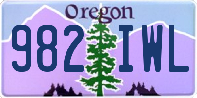 OR license plate 982IWL