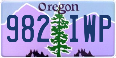 OR license plate 982IWP