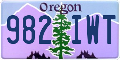 OR license plate 982IWT