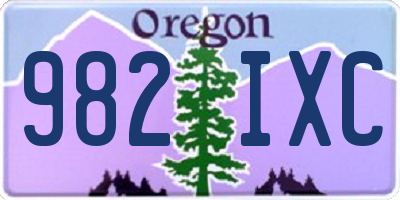 OR license plate 982IXC