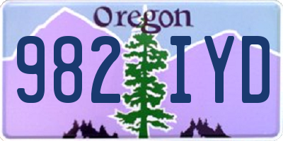 OR license plate 982IYD
