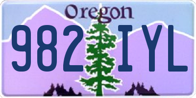 OR license plate 982IYL