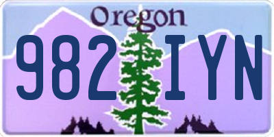 OR license plate 982IYN