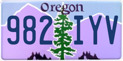 OR license plate 982IYV