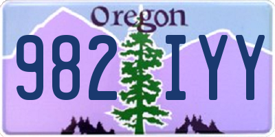OR license plate 982IYY