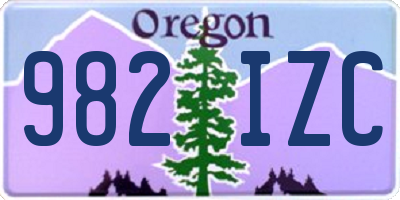 OR license plate 982IZC