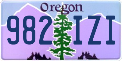 OR license plate 982IZI