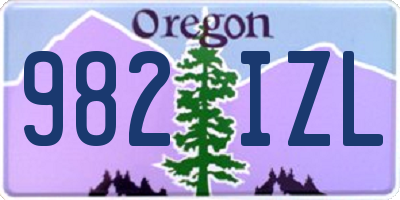 OR license plate 982IZL