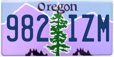 OR license plate 982IZM