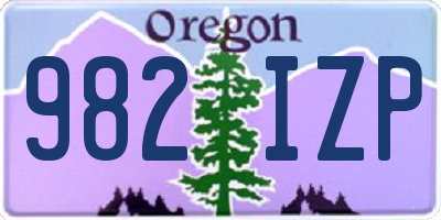 OR license plate 982IZP