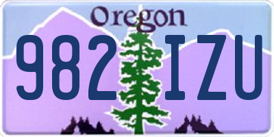 OR license plate 982IZU
