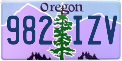 OR license plate 982IZV