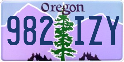 OR license plate 982IZY