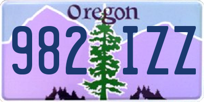 OR license plate 982IZZ