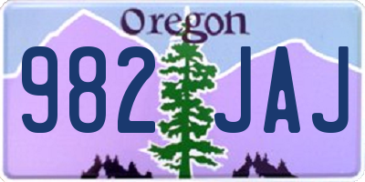 OR license plate 982JAJ