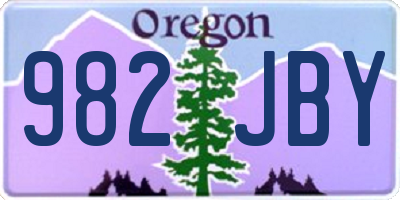 OR license plate 982JBY