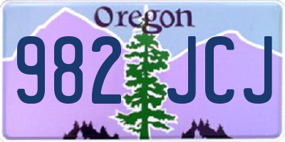 OR license plate 982JCJ