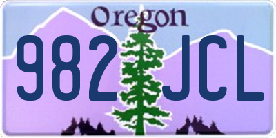 OR license plate 982JCL