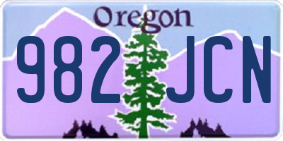 OR license plate 982JCN