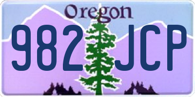 OR license plate 982JCP