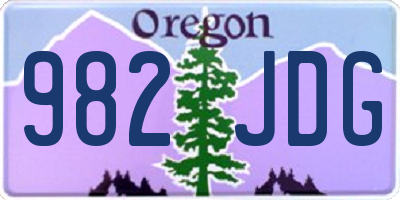 OR license plate 982JDG