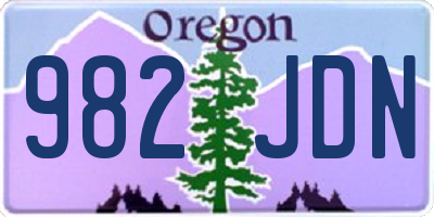 OR license plate 982JDN