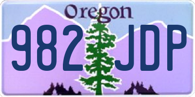 OR license plate 982JDP