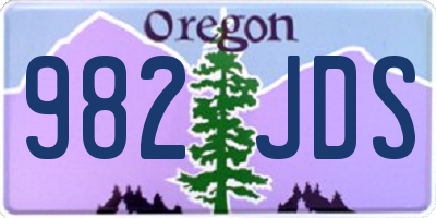 OR license plate 982JDS