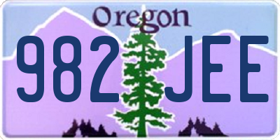 OR license plate 982JEE