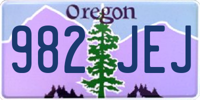 OR license plate 982JEJ