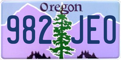 OR license plate 982JEO