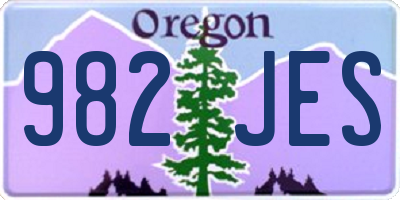 OR license plate 982JES