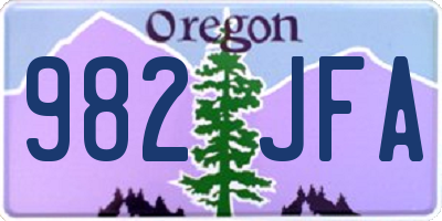 OR license plate 982JFA