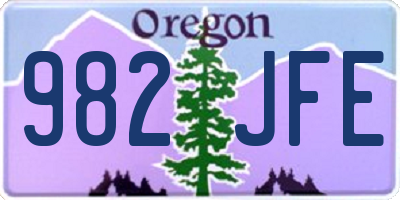 OR license plate 982JFE