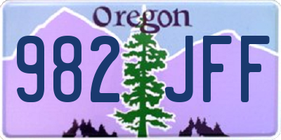 OR license plate 982JFF